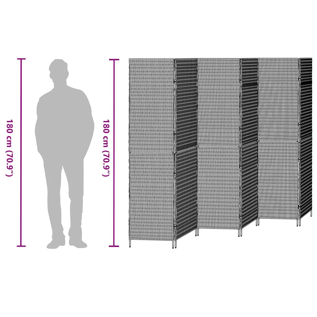 Rumdeler Beige 292 x 180 cm polyrattan