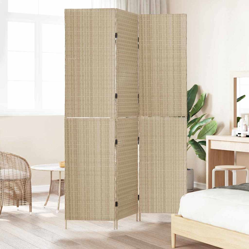 Rumdeler Beige 146 x 200 cm polyrattan