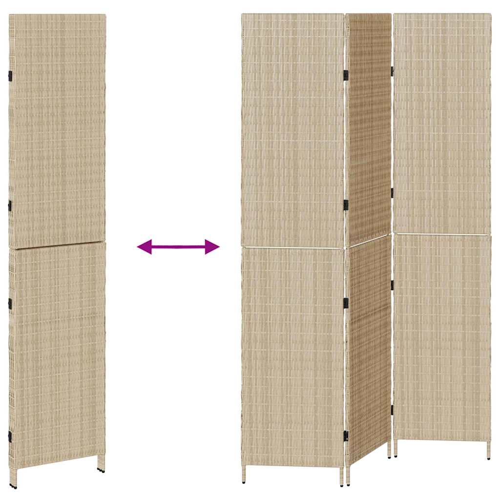 Rumdeler Beige 146 x 200 cm polyrattan