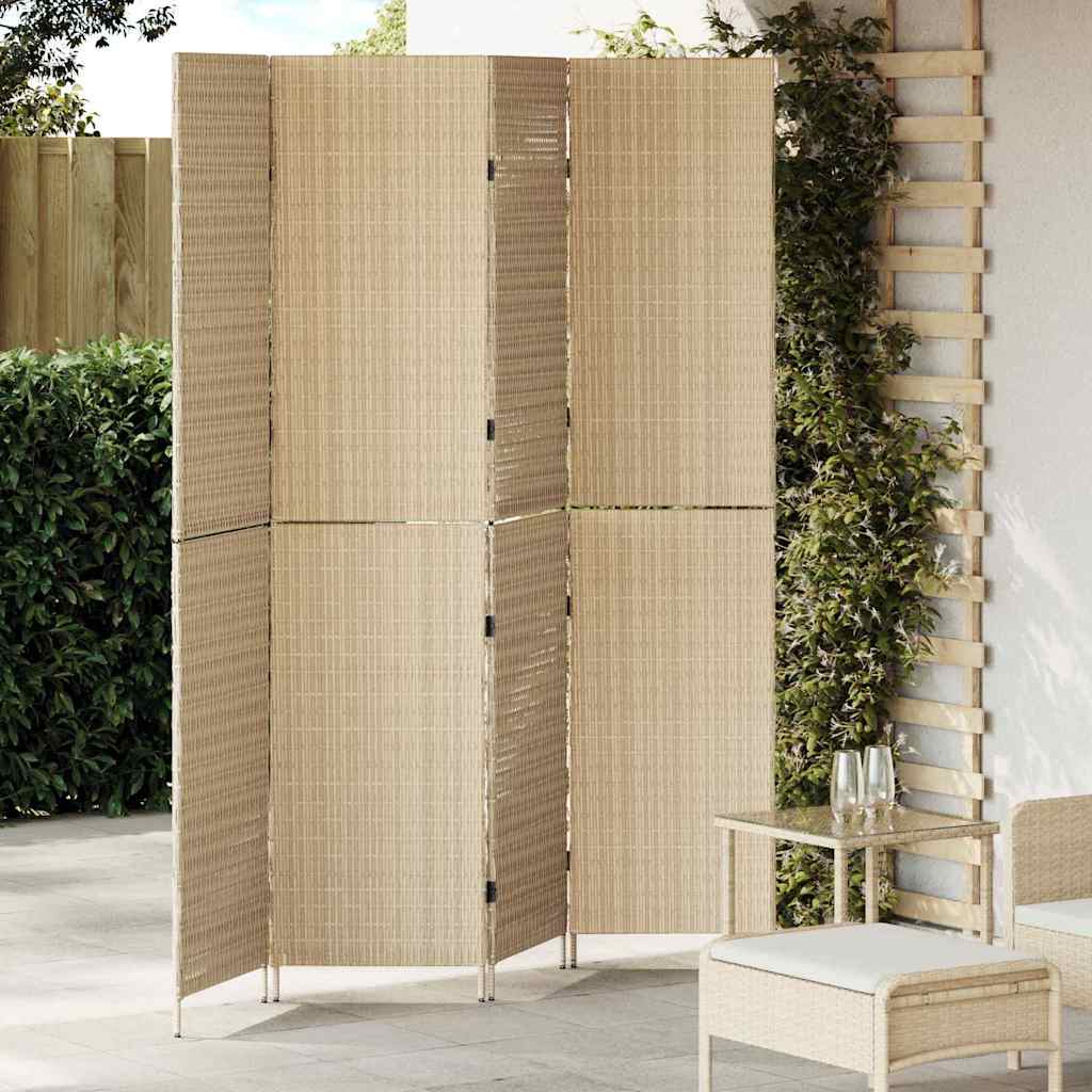 Rumdeler Beige 195 x 180 cm polyrattan
