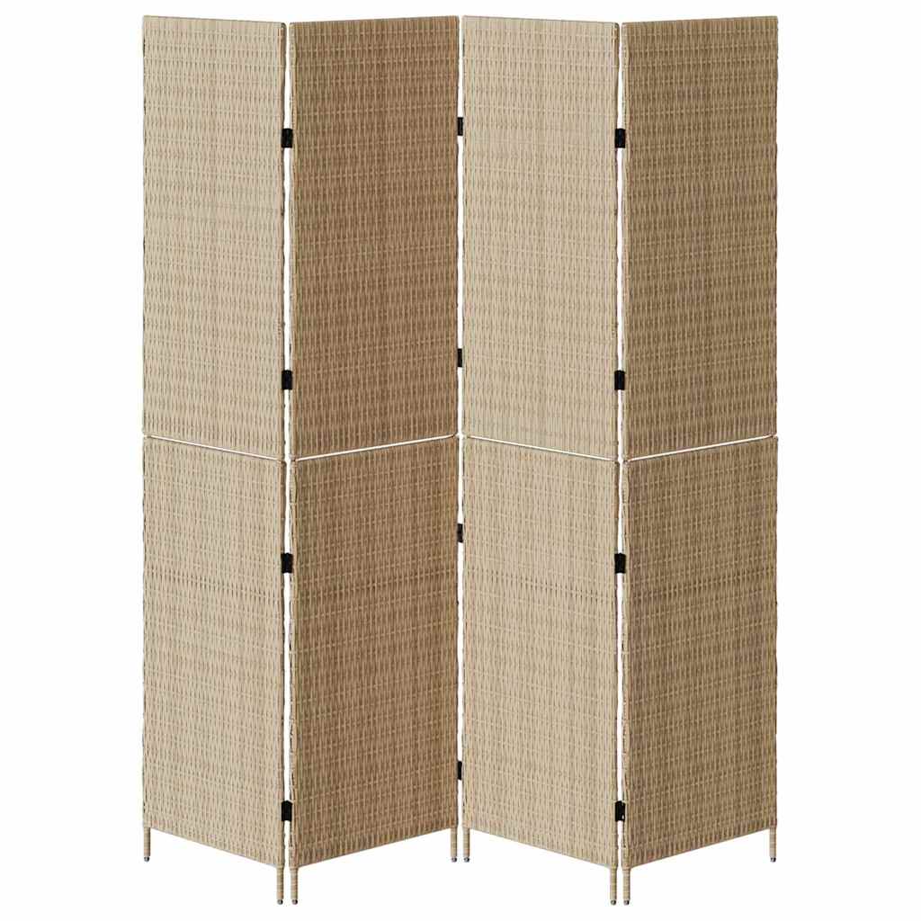 Rumdeler Beige 195 x 180 cm polyrattan