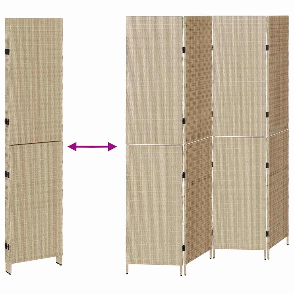 Rumdeler Beige 195 x 180 cm polyrattan