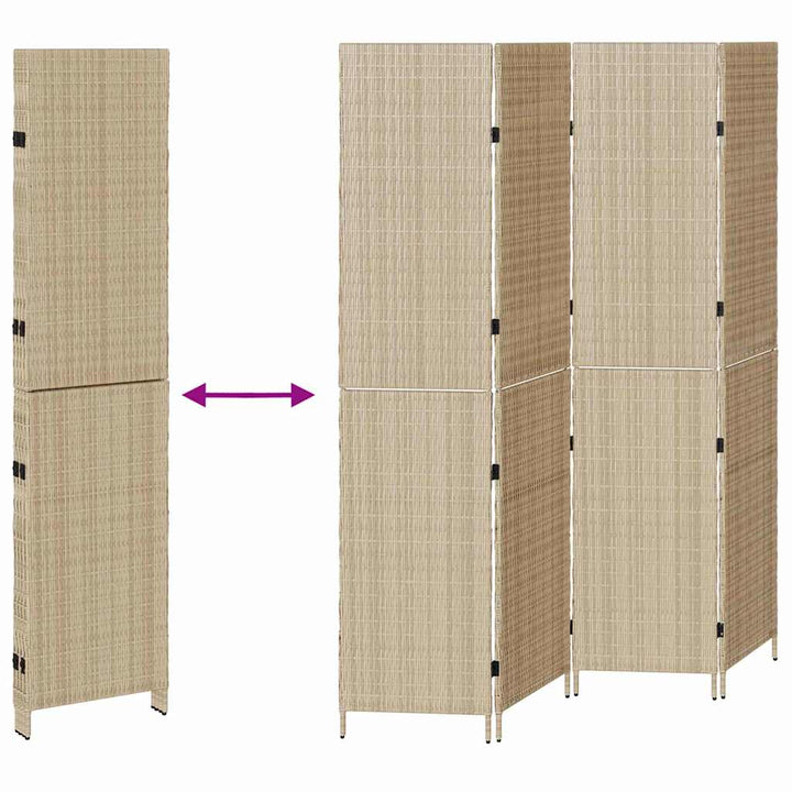Rumdeler Beige 195 x 180 cm polyrattan