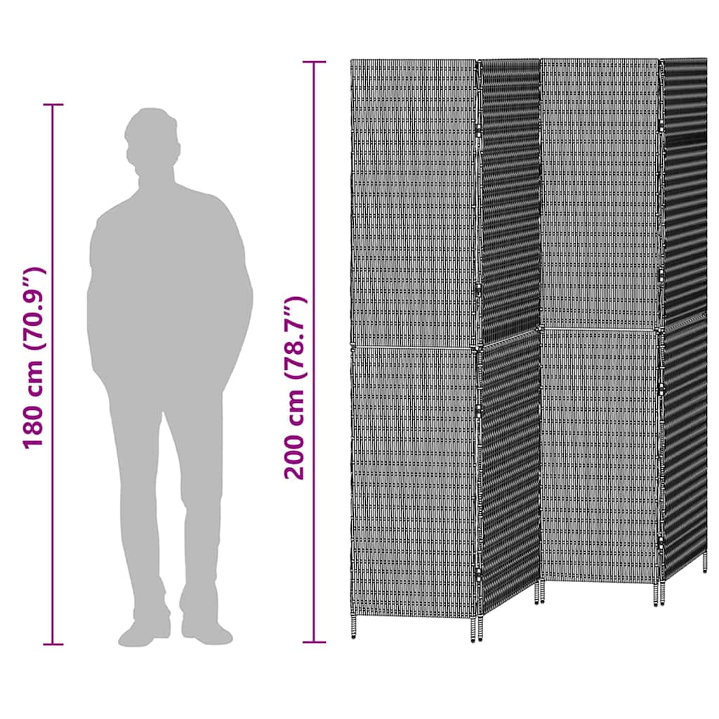 Rumdeler Beige 195 x 180 cm polyrattan