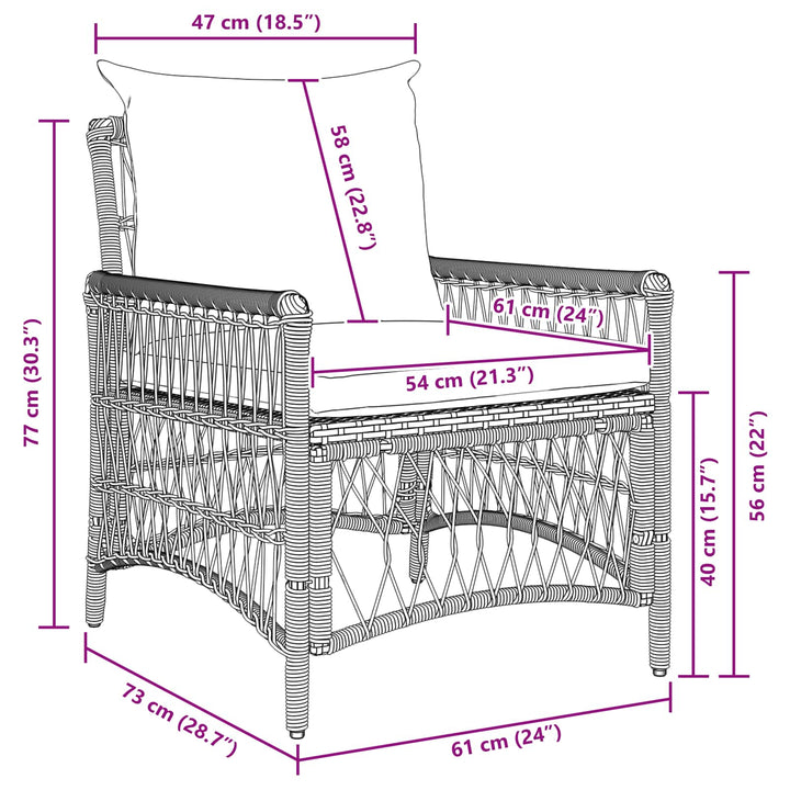 Have Stol Grå polyrattan