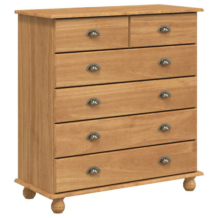 Skuffeskab ASKIM Brun 91 x 40 x 95,5 cm Massiv fyrretræ