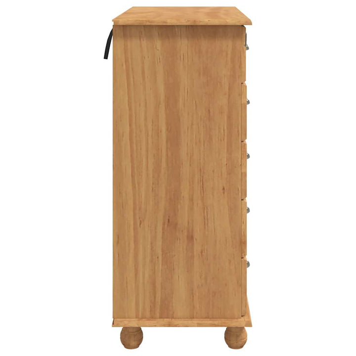 Skuffeskab ASKIM Brun 91 x 40 x 95,5 cm Massiv fyrretræ