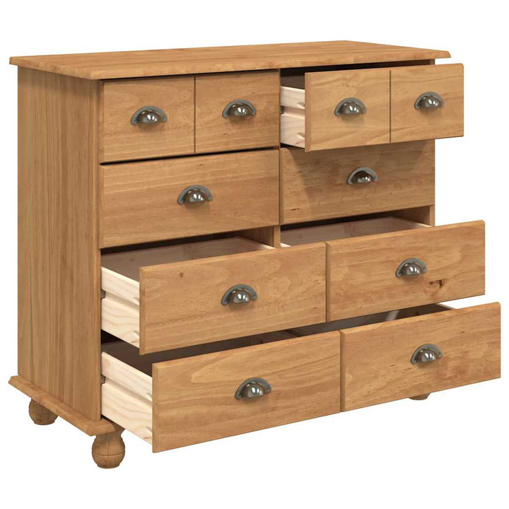 Skuffeskab ASKIM Brun 91 x 40 x 79 cm Massiv fyrretræ