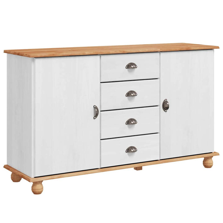 Sideboard med skuffe ASKIM 133,5 x 40 x 79 cm Massivt fyrretræ