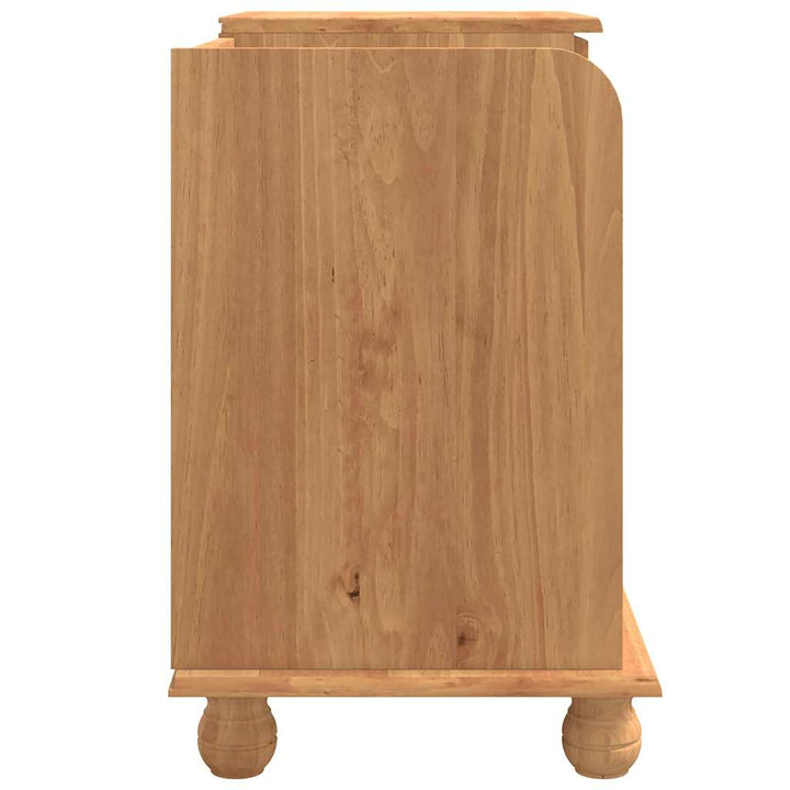 Opbevaringsbænk ASKIM Brun 100 x 39 x 62 cm Massiv fyrretræ
