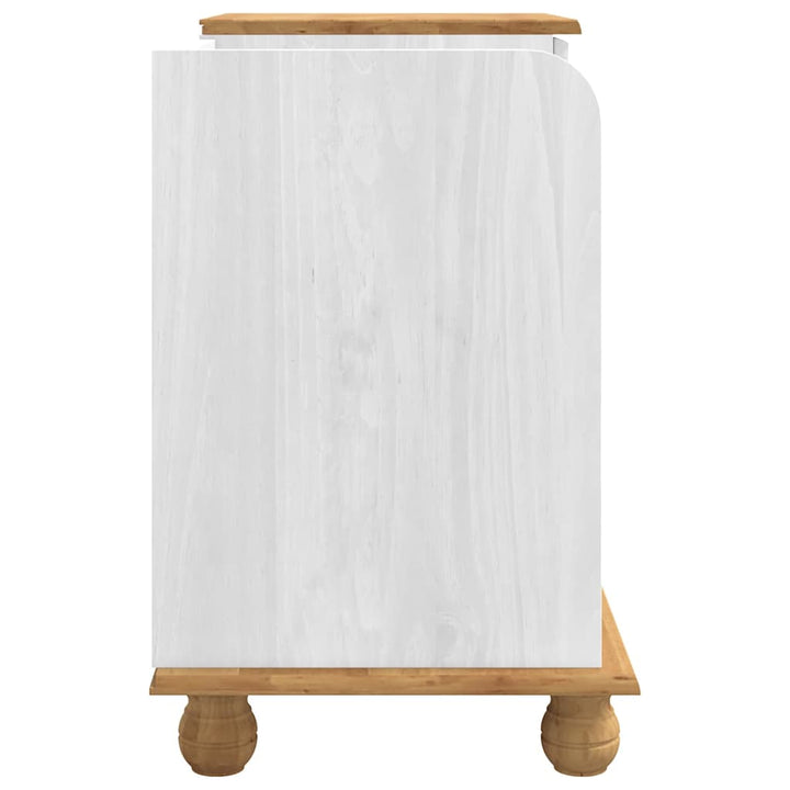 Opbevaringsbænk ASKIM Hvid 100 x 39 x 62 cm Massiv fyrretræ