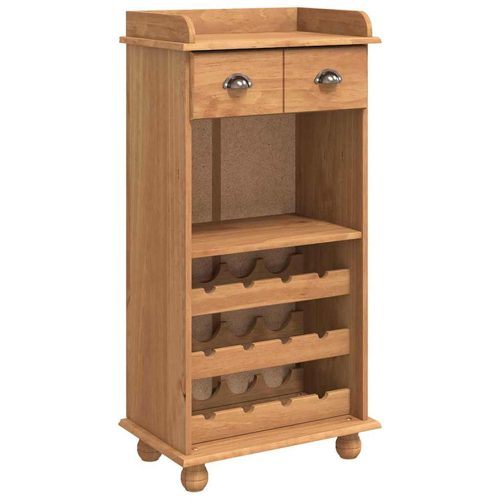 Vinskab ASKIM Honning Voks 57 x 37 x 114 cm Massiv fyrretræ
