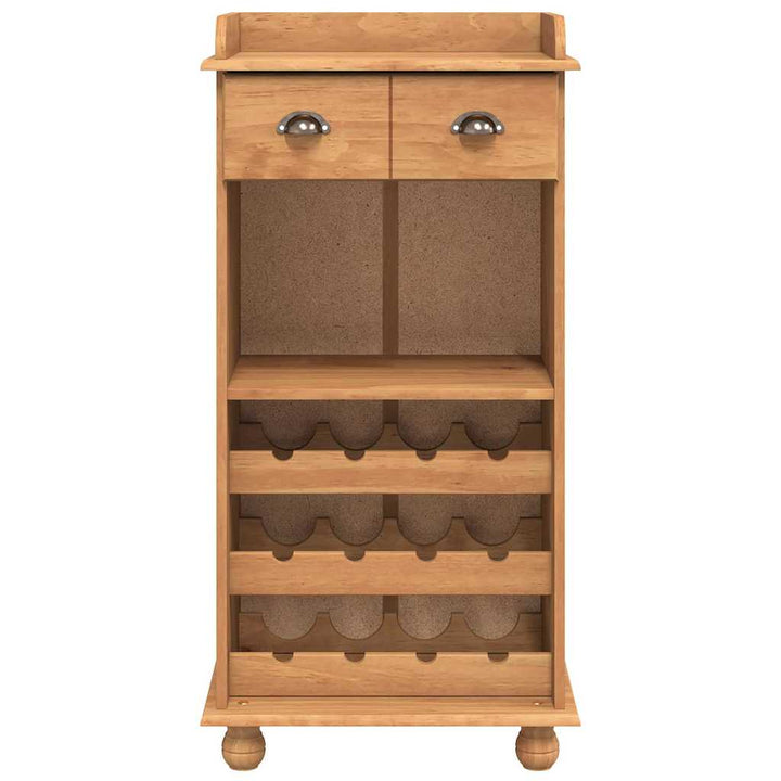 Vinskab ASKIM Honning Voks 57 x 37 x 114 cm Massiv fyrretræ