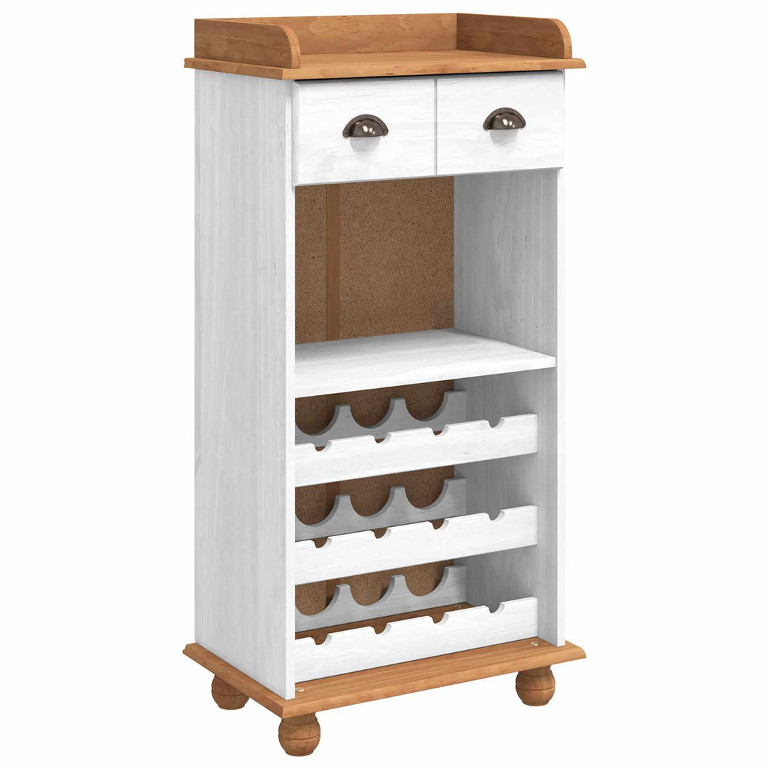 Vinskab ASKIM Hvid med Honning Top 57 x 37 x 114 cm