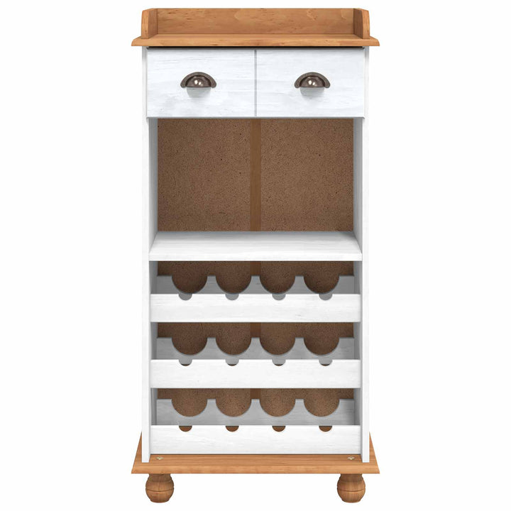 Vinskab ASKIM Hvid med Honning Top 57 x 37 x 114 cm