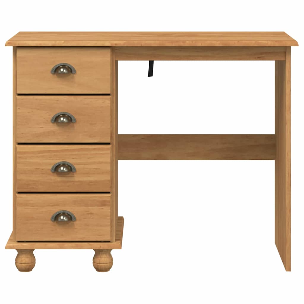Skrivebord ASKIM Brun 95 x 40 x 75 cm Massiv fyrretræ