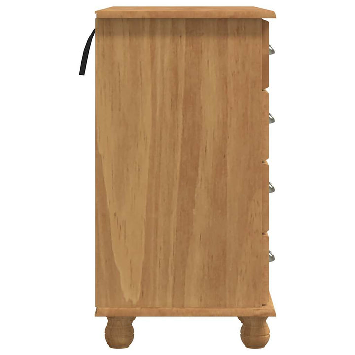 Skrivebord ASKIM Brun 95 x 40 x 75 cm Massiv fyrretræ