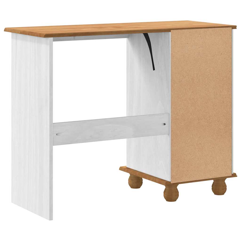 Skrivebord ASKIM Hvid 95 x 40 x 75 cm Massiv fyrretræ