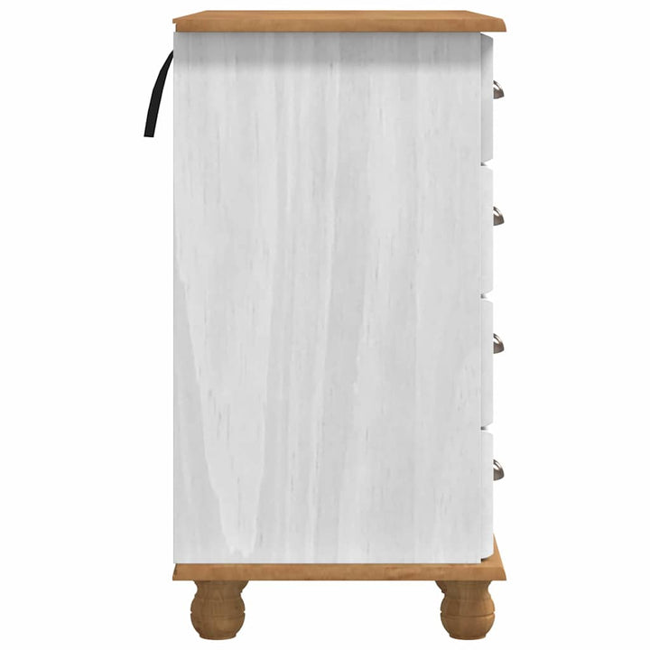 Skrivebord ASKIM Hvid 95 x 40 x 75 cm Massiv fyrretræ