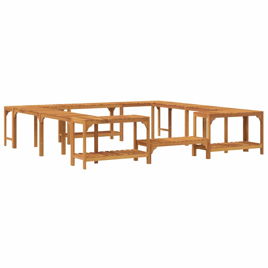 Boblebad omgivelser Brun 255 x 255 x 55,5 cm Massivt Akacietræ