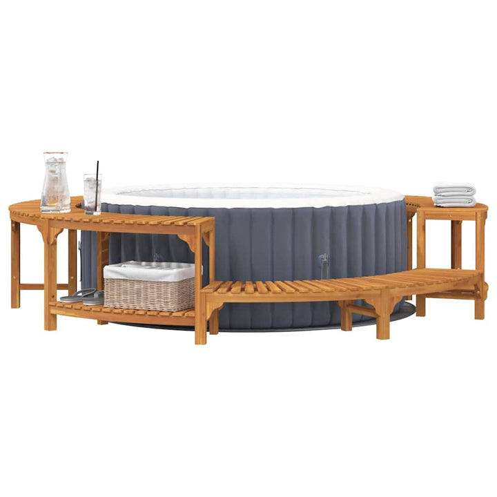 Boblebad omgivelser Brun Ø275 x 55,5 cm Massivt Akacietræ