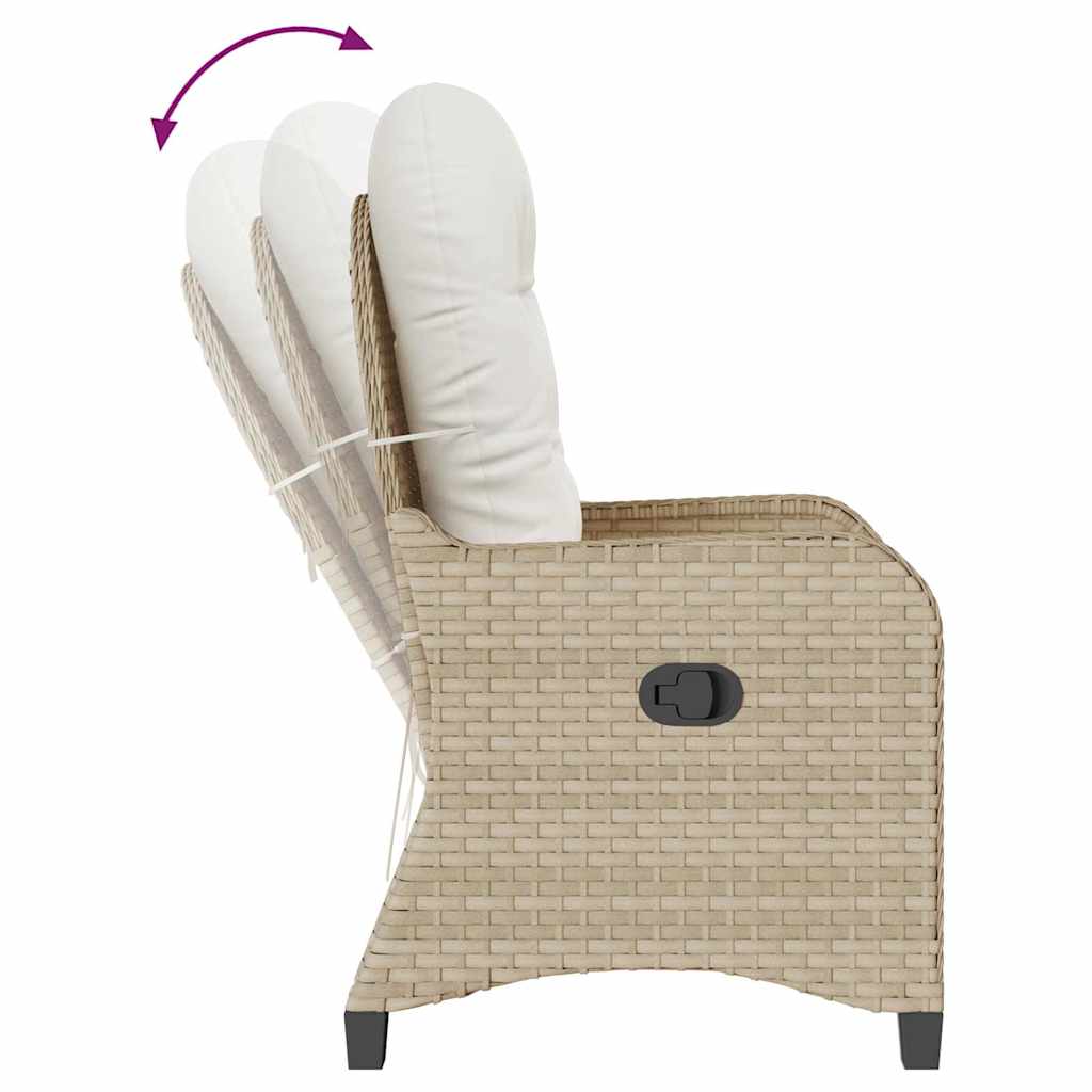 Liggestol Beige polyrattan