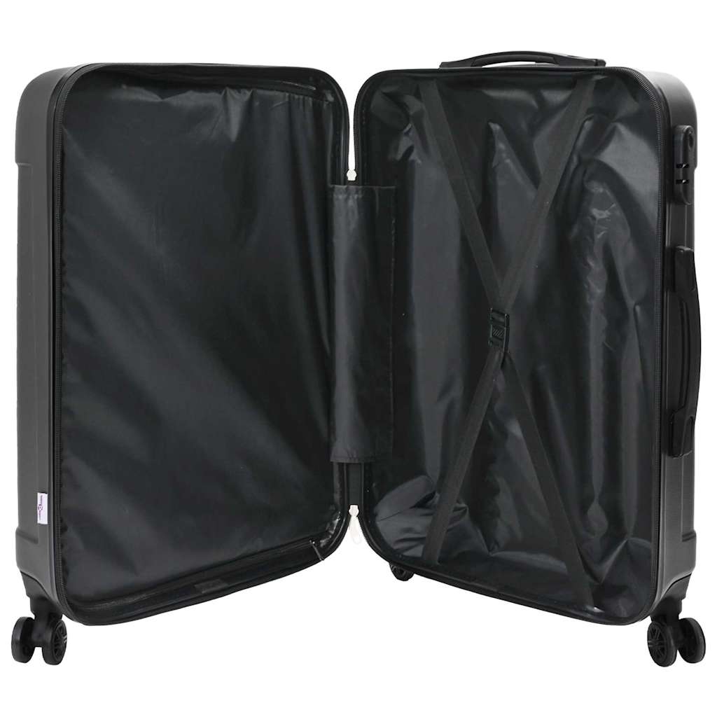 Kuffert med lås 3 pcs Mørkegrå 50 x 31 x 78 cm ABS Plastik