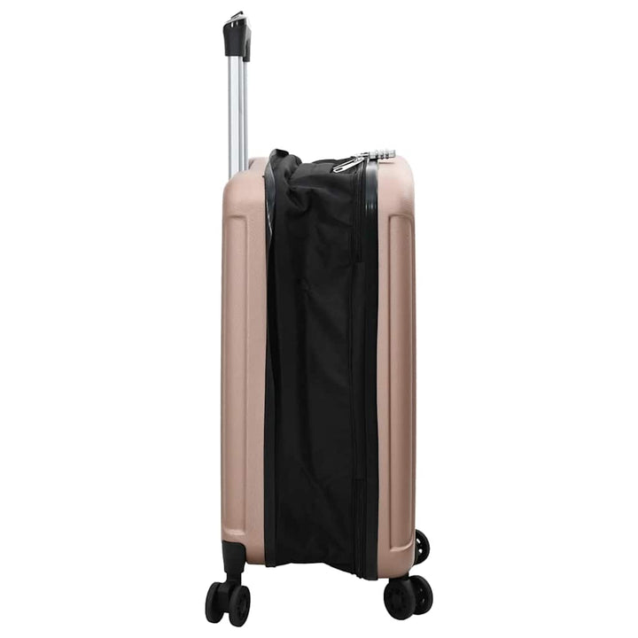 Kuffert med lås rosaguld 34 x 23 x 55.5 cm ABS Plastik