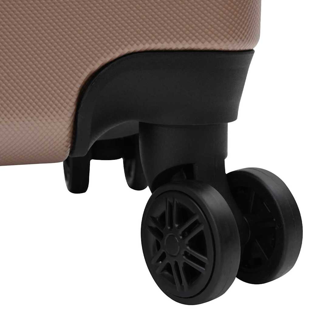 Kuffert med lås 3 pcs Rosenguld 50 x 31 x 78 cm ABS Plastik