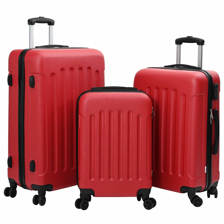 Kuffert med lås 3 pcs Rød 50 x 31 x 78 cm ABS Plastik