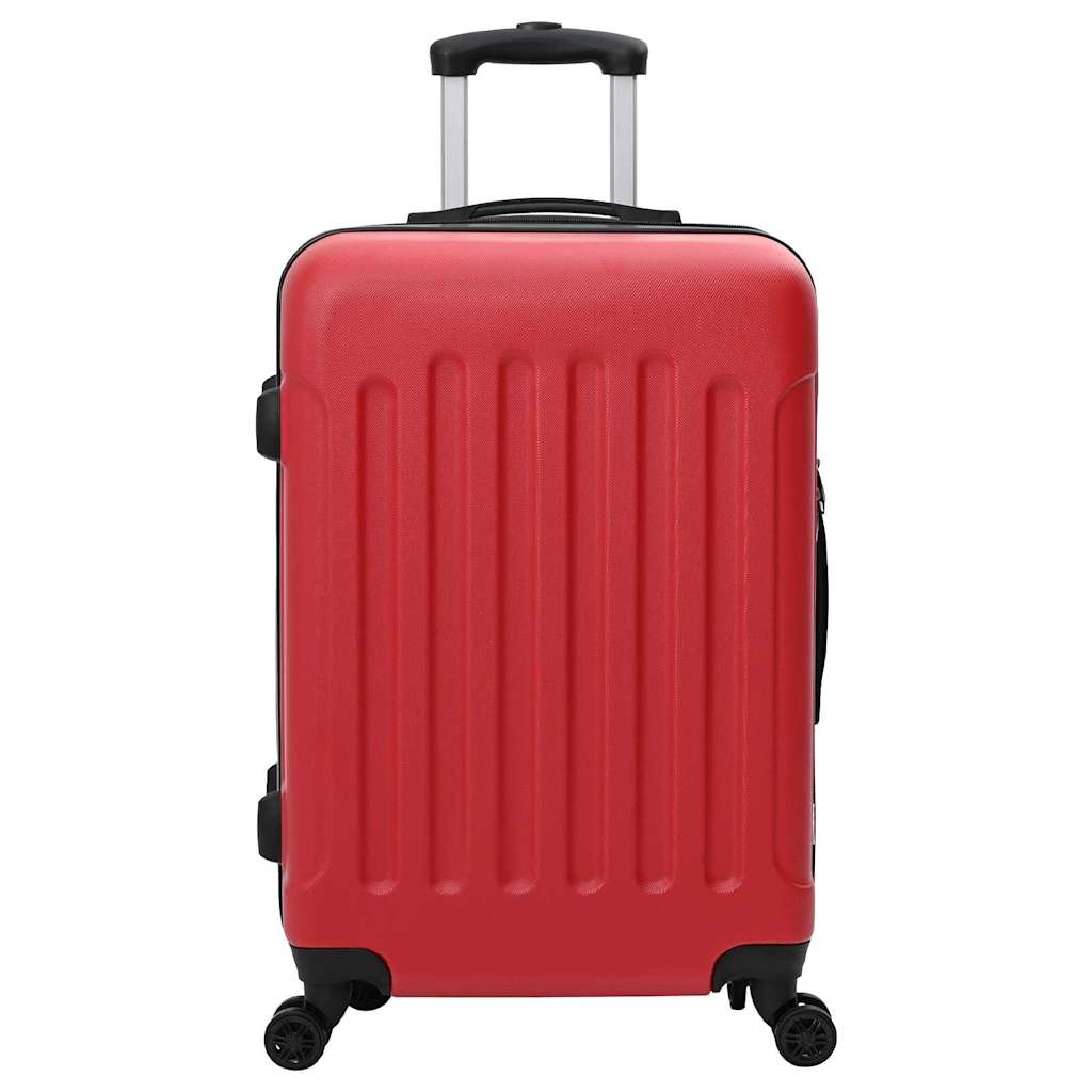 Kuffert med lås 3 pcs Rød 50 x 31 x 78 cm ABS Plastik