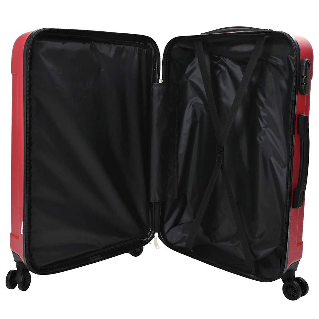 Kuffert med lås 3 pcs Rød 50 x 31 x 78 cm ABS Plastik
