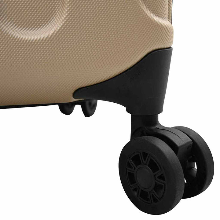 Kuffert med lås champagnefarvet 50 x 30 x 76 cm ABS Plastik