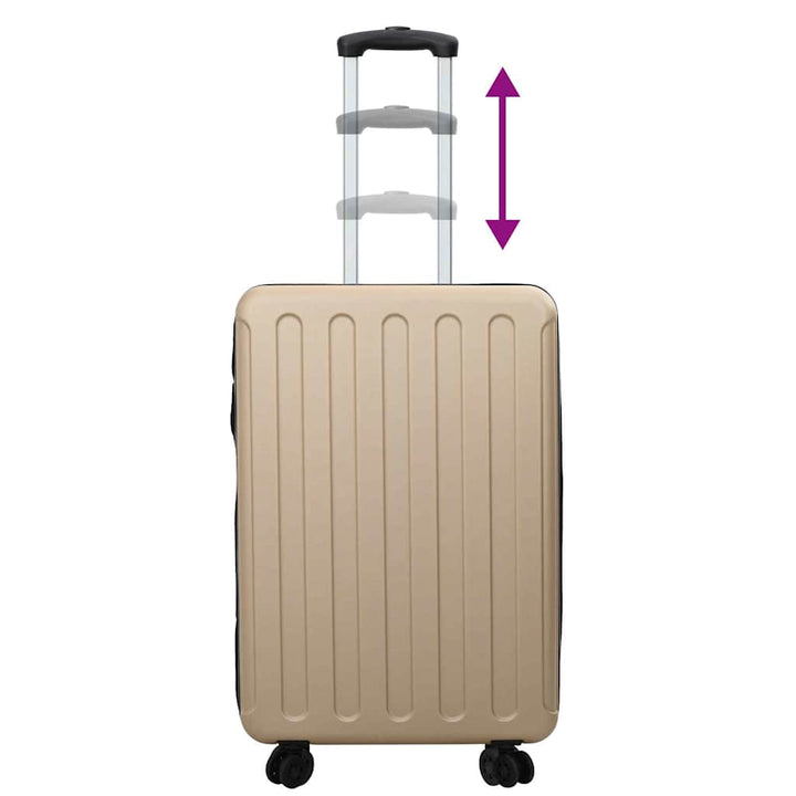 Kuffert med lås champagnefarvet 50 x 30 x 76 cm ABS Plastik