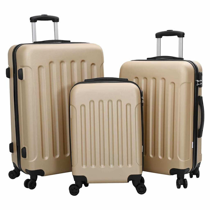 Kuffert 3 pcs champagnefarvet 50 x 31 x 78 cm ABS Plastik