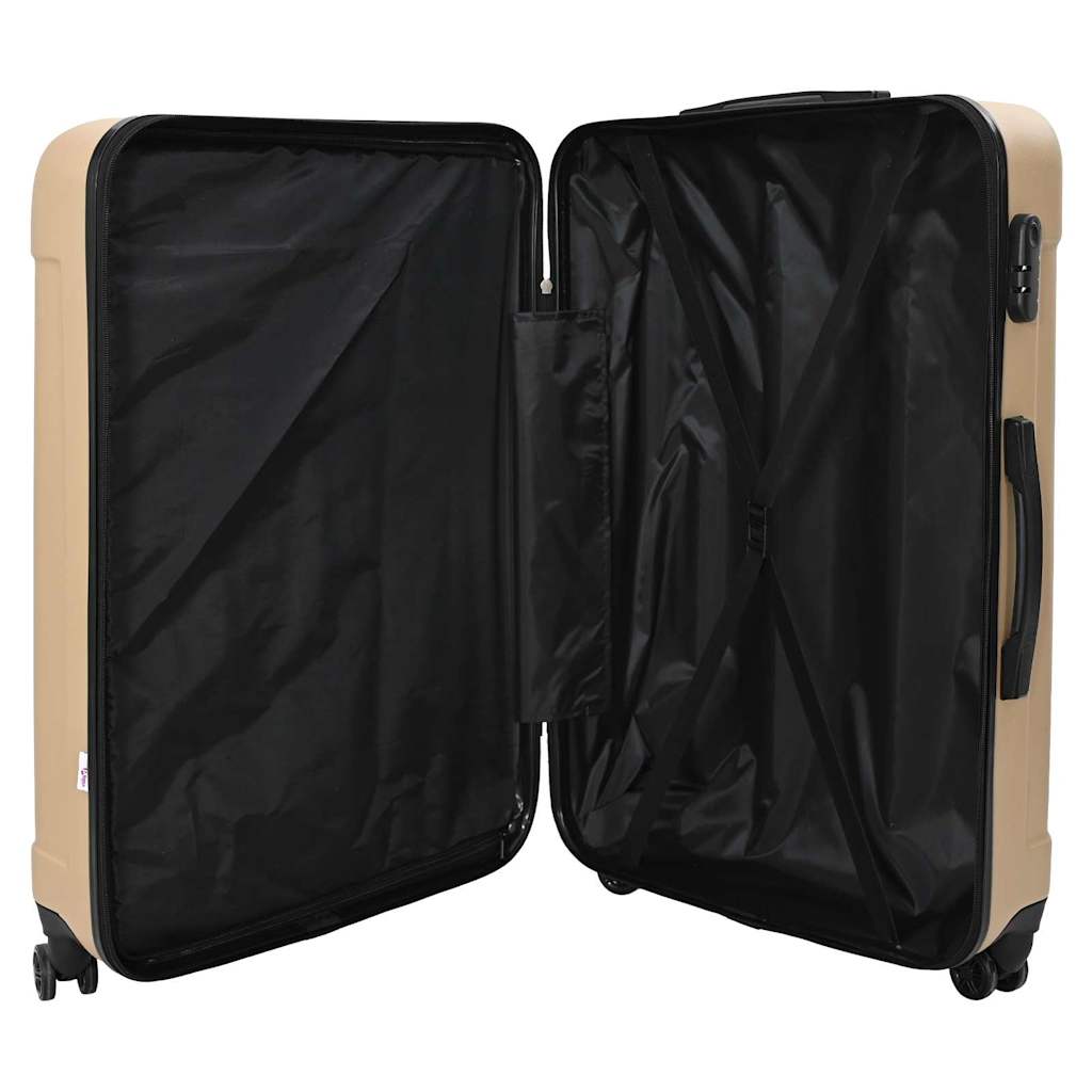 Kuffert 3 pcs champagnefarvet 50 x 31 x 78 cm ABS Plastik
