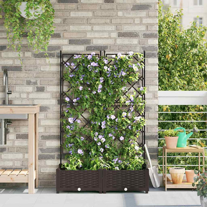 Have Blomsterkrukke 2 stk. Brun 80 x 40 x 125,5 cm PP