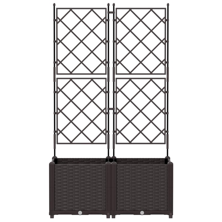 Have Blomsterkrukke 2 stk. Brun 80 x 40 x 143 cm PP