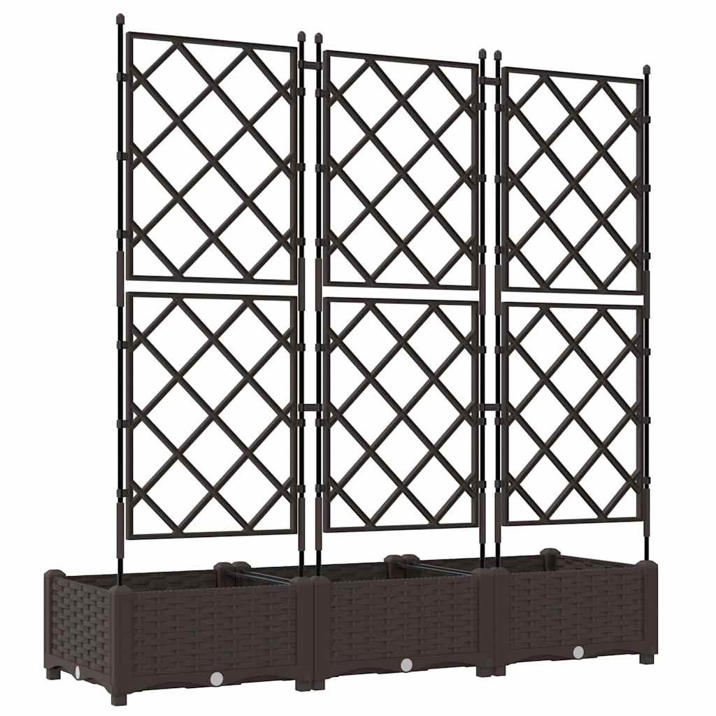 Have Blomsterkrukke 3 stk. Brun 120 x 40 x 125,5 cm PP