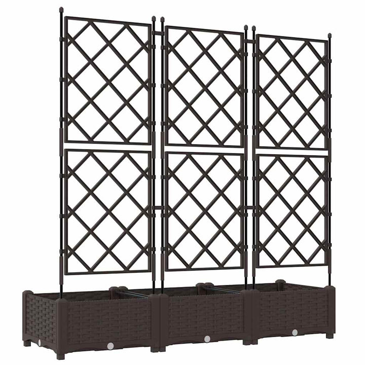 Have Blomsterkrukke 3 stk. Brun 120 x 40 x 125,5 cm PP