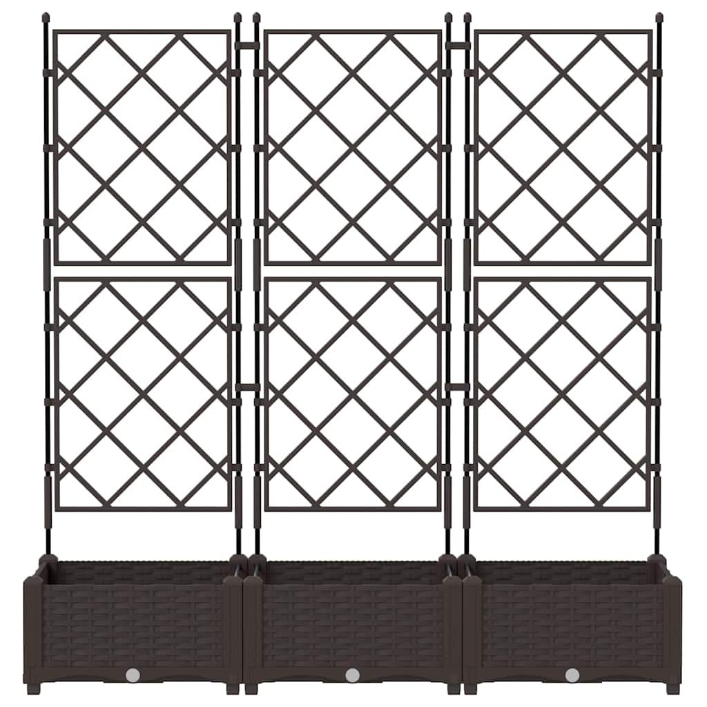 Have Blomsterkrukke 3 stk. Brun 120 x 40 x 125,5 cm PP