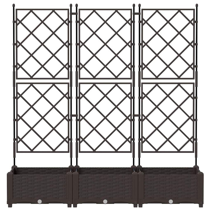 Have Blomsterkrukke 3 stk. Brun 120 x 40 x 125,5 cm PP
