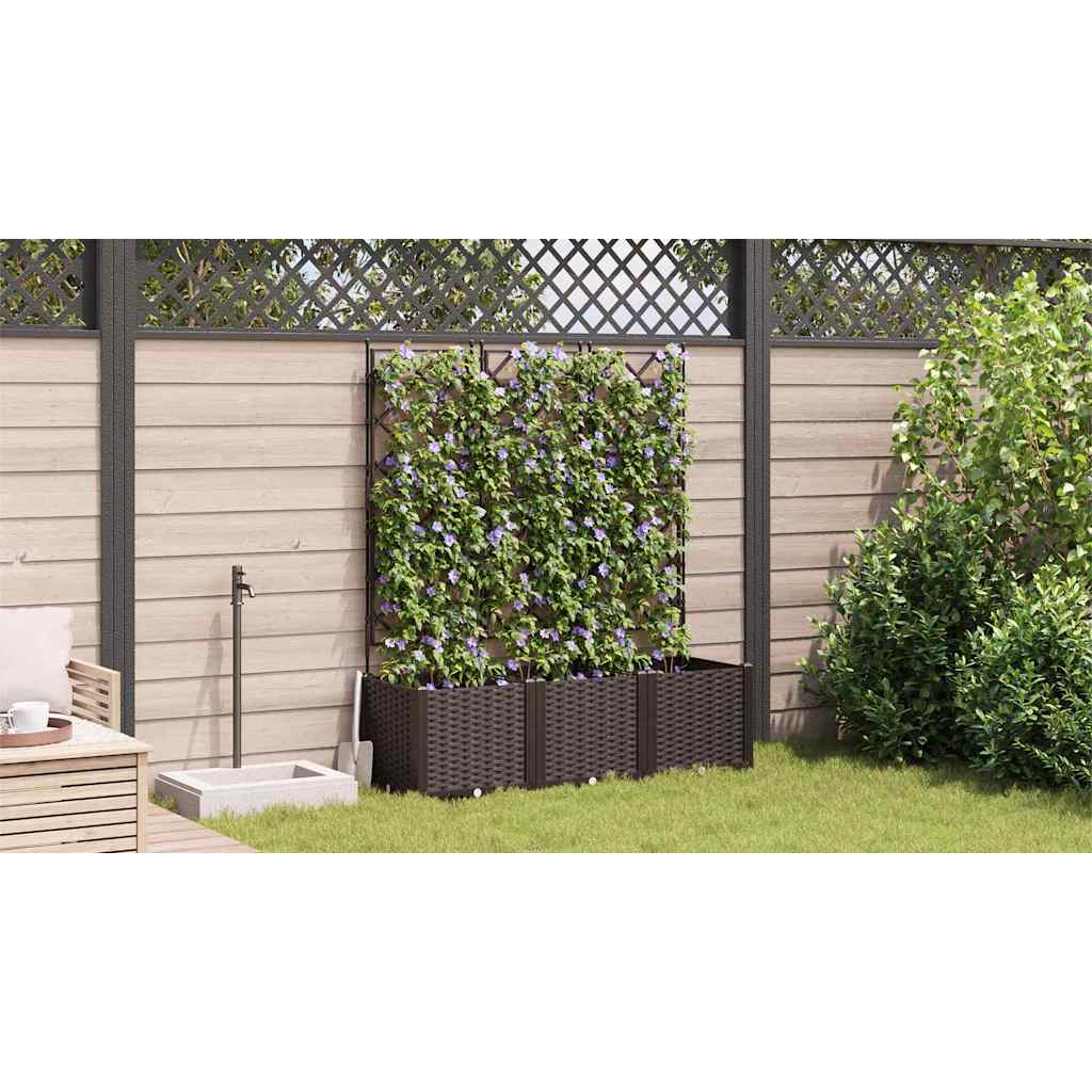 Have Blomsterkrukke 3 stk. Brun 120 x 40 x 143 cm PP