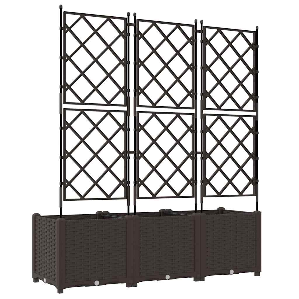 Have Blomsterkrukke 3 stk. Brun 120 x 40 x 143 cm PP