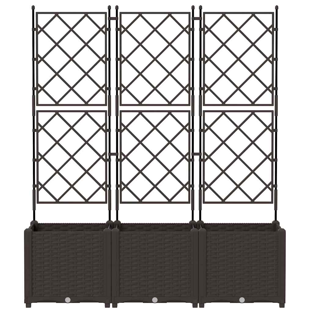 Have Blomsterkrukke 3 stk. Brun 120 x 40 x 143 cm PP