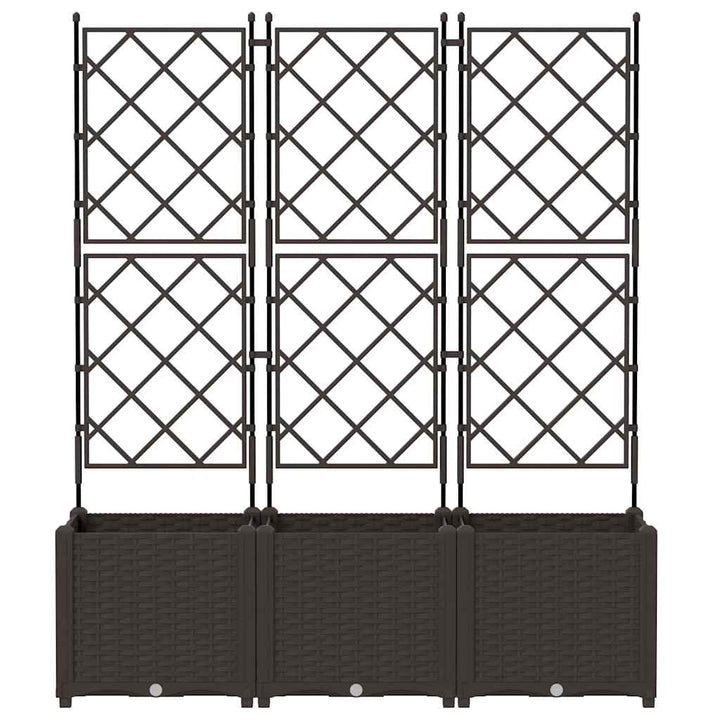 Have Blomsterkrukke 3 stk. Brun 120 x 40 x 143 cm PP
