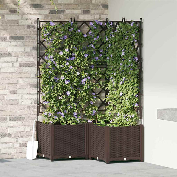 Have Blomsterkrukke 3 stk. Brun 80 x 80 x 143 cm PP