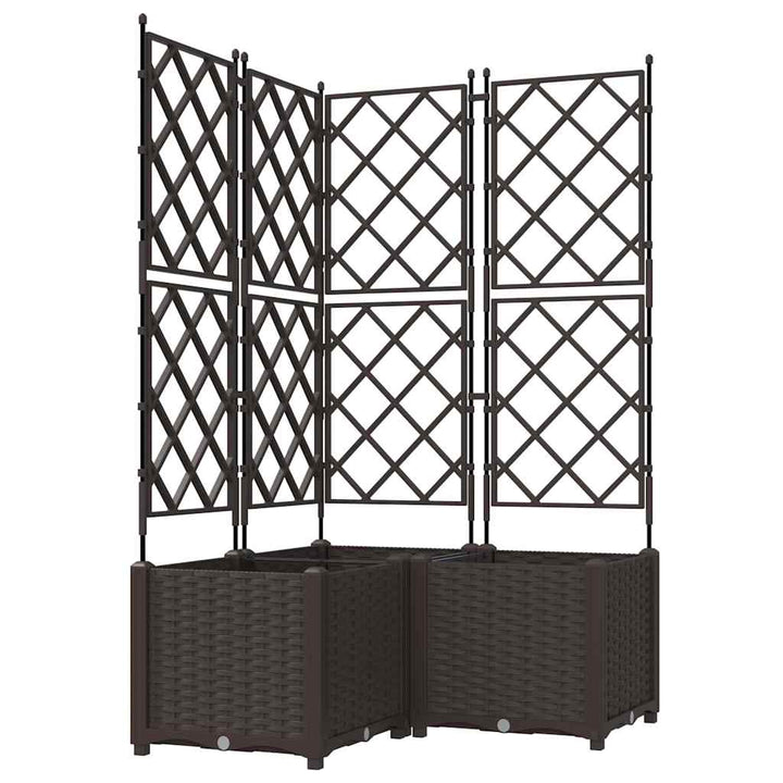 Have Blomsterkrukke 3 stk. Brun 80 x 80 x 143 cm PP
