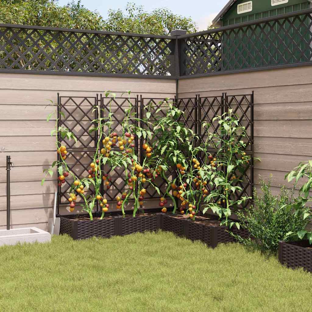 Have Blomsterkrukke 5 stk. Brun 120 x 120 x 125,5 cm PP