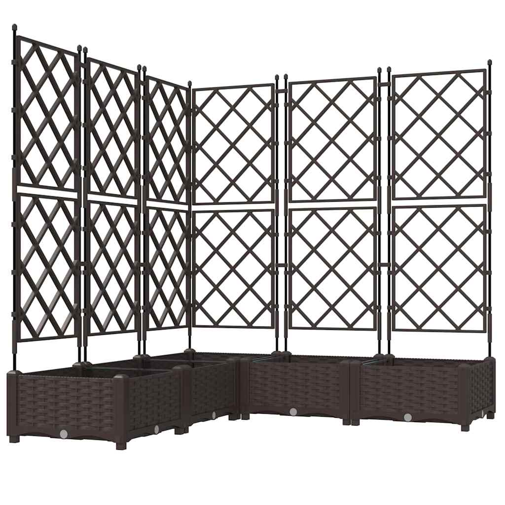 Have Blomsterkrukke 5 stk. Brun 120 x 120 x 125,5 cm PP